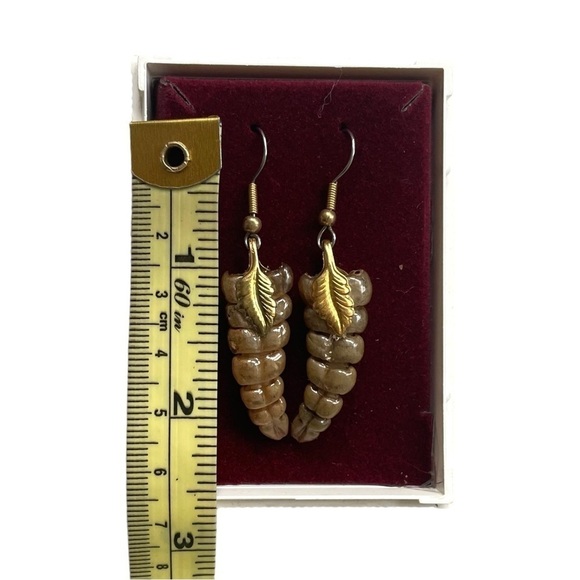 Handmade Rattlesnake Dangle Earrings Feather Detailing One Size - Picture 4 of 4